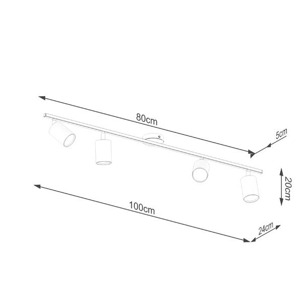 Sollux Plafon LEMMI 4L biały SL.1227