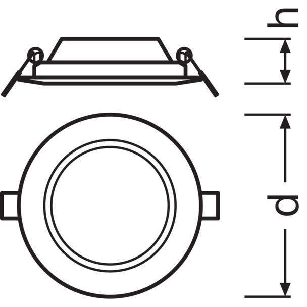 Oprawa DOWNLIGHT SLIM DN105 6W 4000K WT IP20