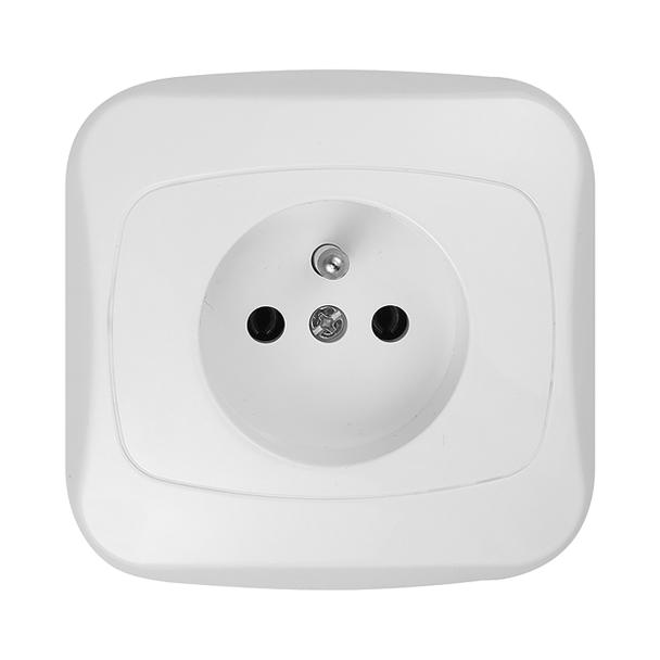 Gniazdo pojedyncze podtynkowe 2p+Z 16A, 250V, ATUT, biały