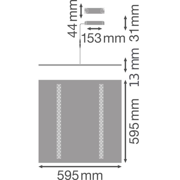 PANEL INDV 600 33W 3000K LEDV LEDVANCE