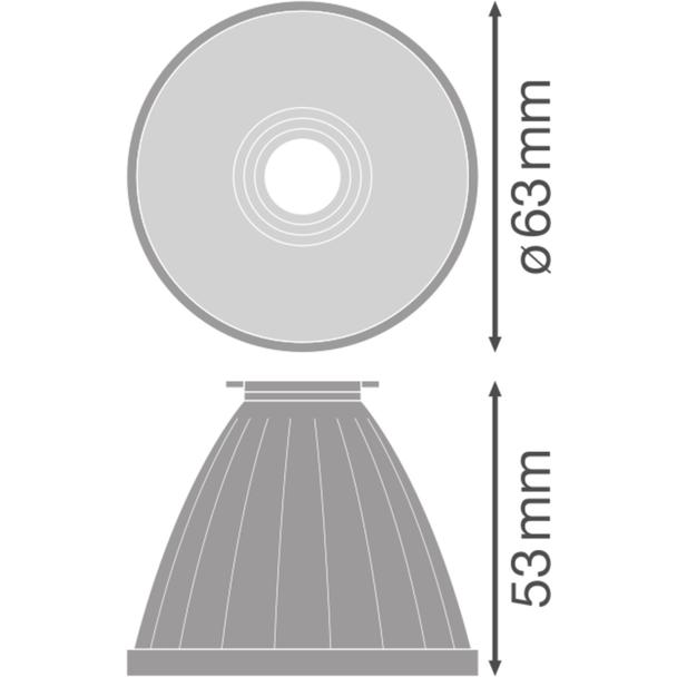 Reflektor do szynowych opraw TRACKLIGHT SPOT REFLECTOR D75 SP 4X1 LEDV