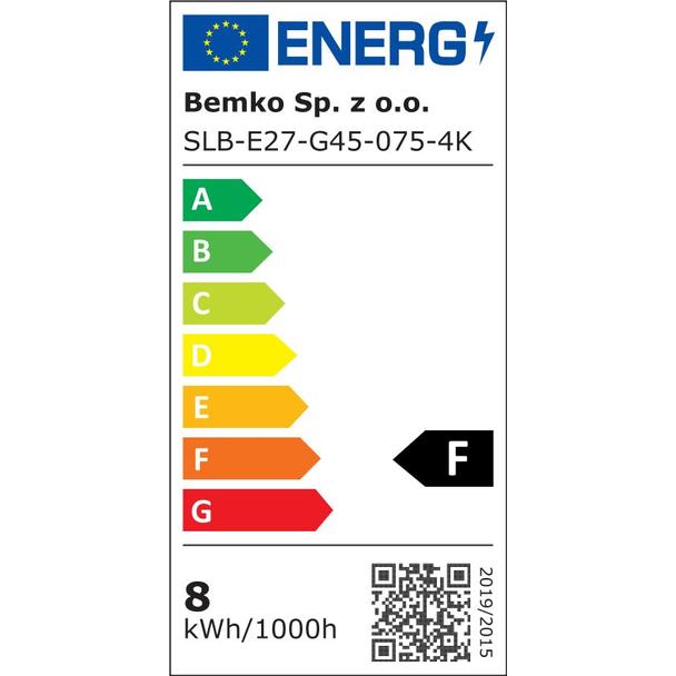 ŹRÓDŁO LED SAMSUNG INSIDE 230V E27 G45 7,5W 740LM 4000K 200ST D84-SLB-E27-G45-075-4K BEMKO