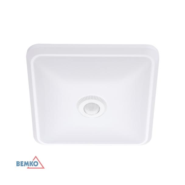 PLAFONIERA LED DORIA 12W 4000K   860LM  IP20 KWADRAT CZ. PIR