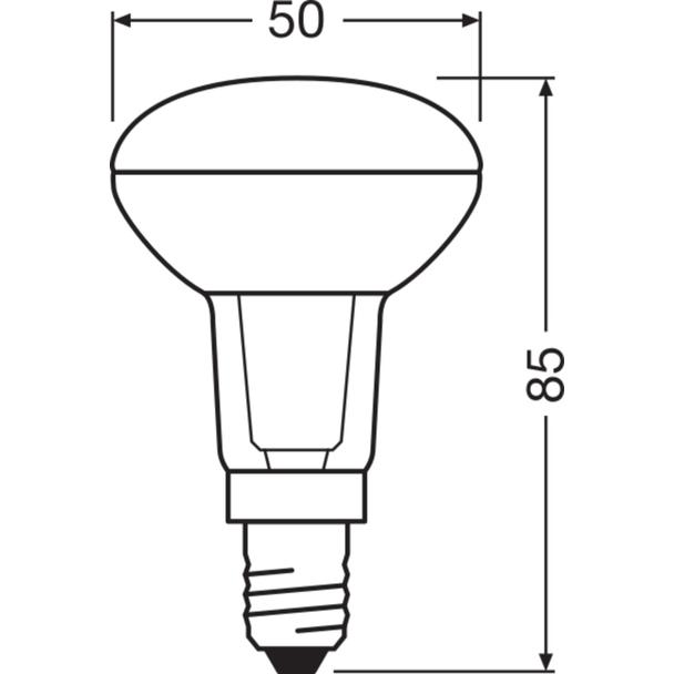 PARATHOM R50 25 non-dim 36° 1,5W 827 E14 LEDVANCE