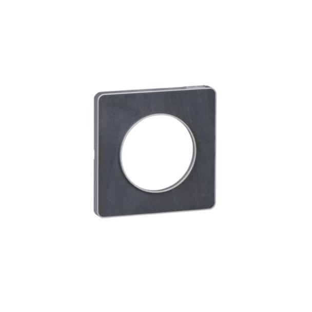 Odace Touch, ramka 1-krotna, podstawa aluminium, kamień ardoise