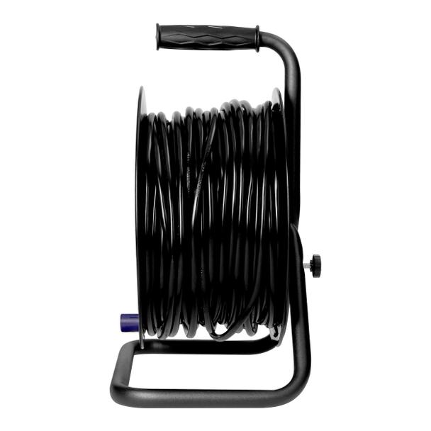 Przedłużacz bębnowy, 4 gniazda 2P+Z Schuko, kabel PVC H05VV-F 3x1,5mm2, długość - 50m, STAŁE GNIAZDA