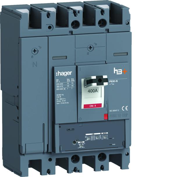 MCCB Wyłącznik mocy h3+ P630 LSnI 4x400A 40kA HNW401GR HAGER