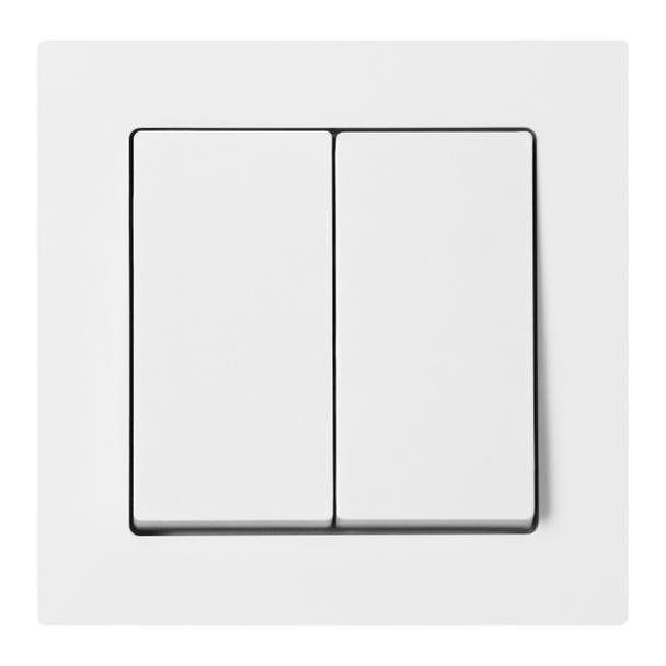 Łącznik podtynkowy świecznikowy Malta, 10A, 250V, WP-2M, biały
