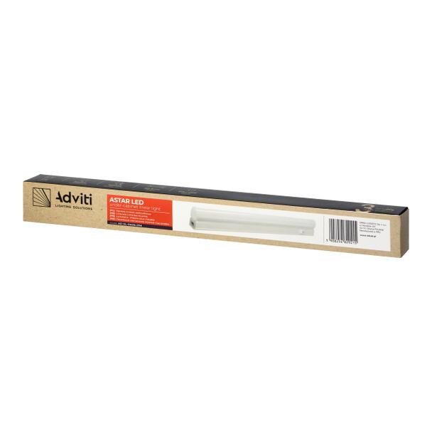 ASTAR LED 4W, oprawa liniowa podszafkowa, 360lm, 4000K, wtyk 2-pinowy, układ przelotowych złącz, wył