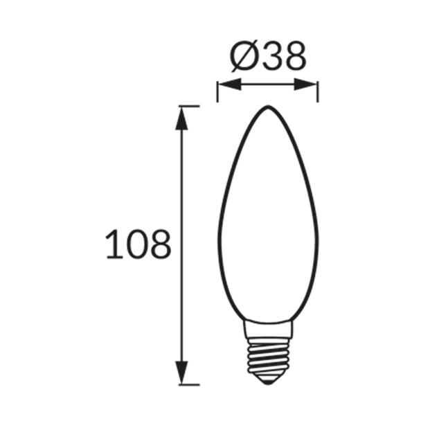 Lampa z diodami VELA LED E14 8W 3000K 03851 IDEUS