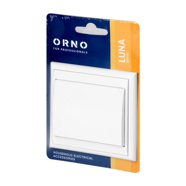 Łącznik podtynkowy jednobiegunowy Luna, 10A, 250V, WP-1L, biały OR-OE-7600/W ORNO