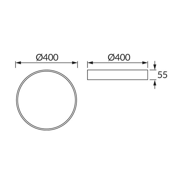 Plafoniera SMD TOTEM LED C 24W 4000K