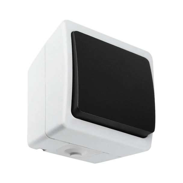 Przycisk dzwonek AQUATIC MINI IP54, 10A, 230V AC, Biało-Czarny, 10 sztuk