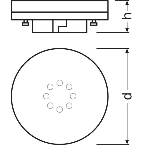 Lampa LED STAR non-dim Spot GX53 plastik 40 4,9W/827 GX53
