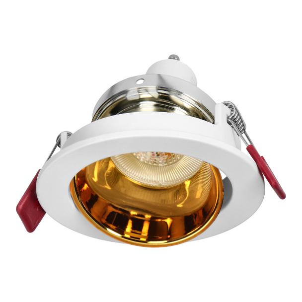 FONDI RC ramka dekoracyjna oprawy punktowej, MR16/GU10 max. 50W, okrągła, stała, aluminiowa, biało-z