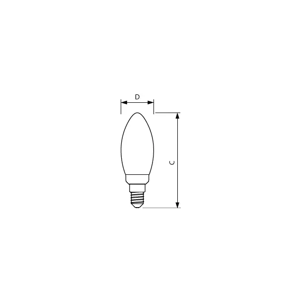 Żarówka LED świeczka 2,5W=25W 340lm 2700K 2,5-25W E14 B35 5 lat gw. PHILIPS
