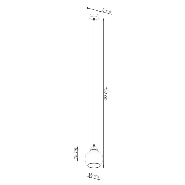 Sollux Lampa wisząca ALINO 1 czarna SL.1141