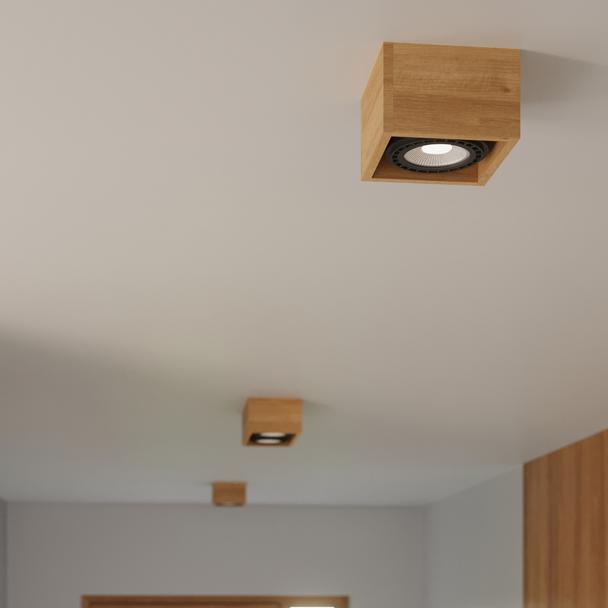 Sollux Plafon QUATRO 2 naturalne drewno SL.0916