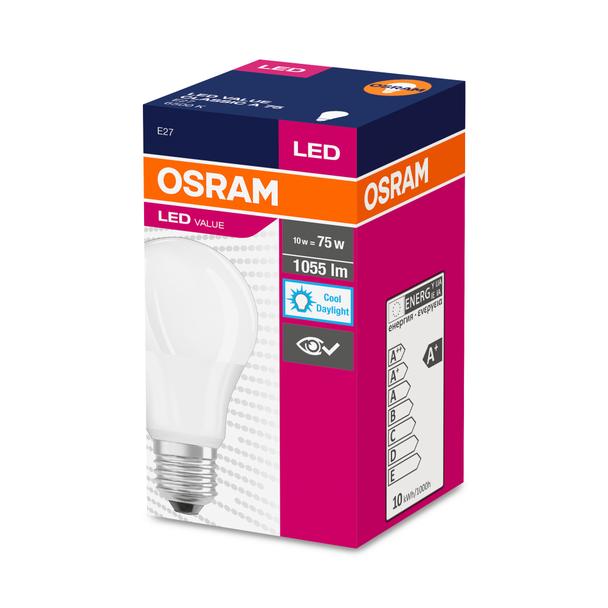 Żarówka LED 11W VALUE CL A75 865 220-240V FR E27 10X1 4052899971035 LEDVANCE
