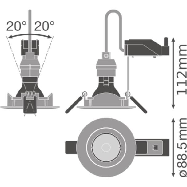 Oprawa SPOT KIT ADJ V 9,3W 930 GU10 DIM REXEL