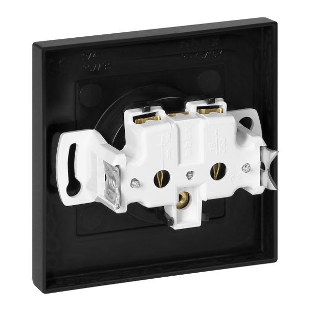 Gniazdo pojedyncze podtynkowe 2P+Z Malta, 16A, 250V, PT-16M, czarny mat