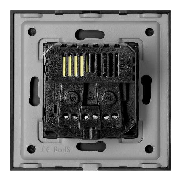 Gniazdo pojedyncze 2P+Z, USB-A + USB-C, PD, max. 20W, czarny