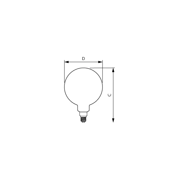 Żarówka LED ściemnialna 7W=40W 470lm 1800K LED classic-giant 40W E27 G200 GOLD PHILIPS