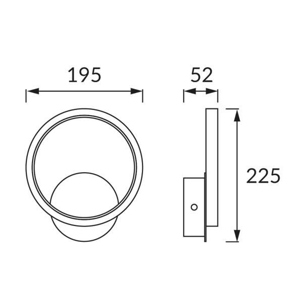 Oprawa dekoracyjna EMMA LED C 10W BLACK NW