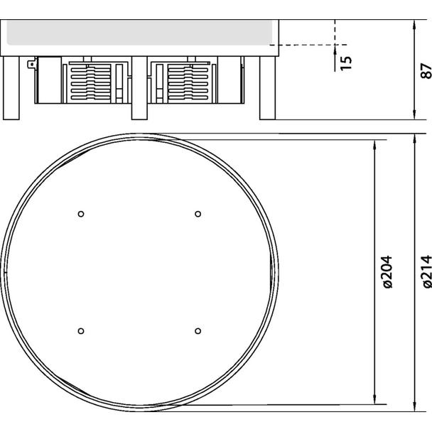 tehalit.VE-EE Pokrywa pełna IP54 20kN EKSR06 fi215 15mm stal nierdzewna