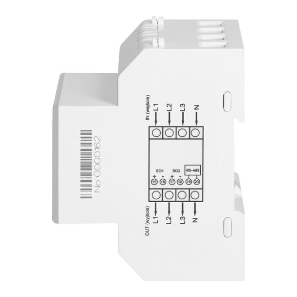 3-fazowy licznik energii elektrycznej, 100A, port RS-485, MID, 4 moduły, DIN TH-35mm, PV-Ready
