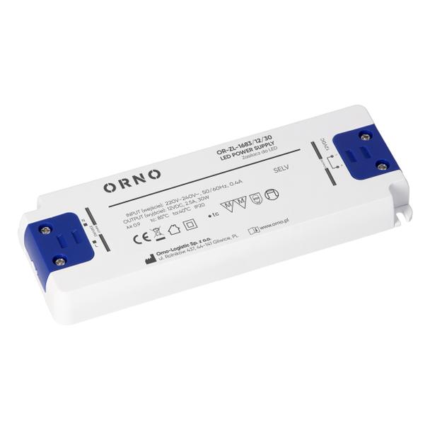 Zasilacz LED płaski, 12V DC, 30W, IP20