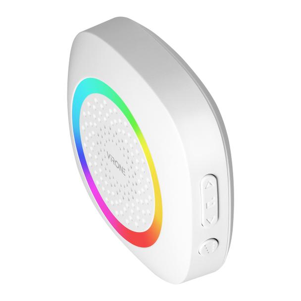 PELA DC, dzwonek bezprzewodowy bateryjny, learning system, 60 dźwięków, LED RGB, 300m, biały