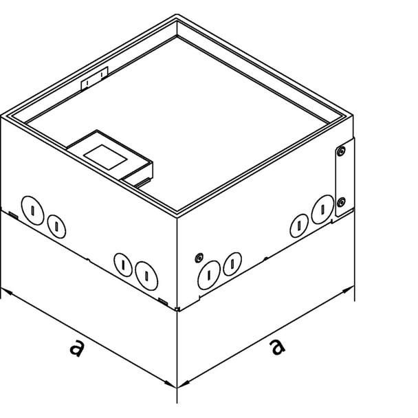 tehalit.VE-EE Zestaw puszka podło-montazowa mini IP30 3kN Q02 144x144 15mm stal