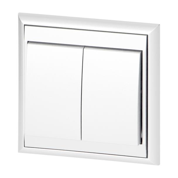 Łącznik podtynkowy świecznikowy Luna, 10A, 250V, WP-2L, biały