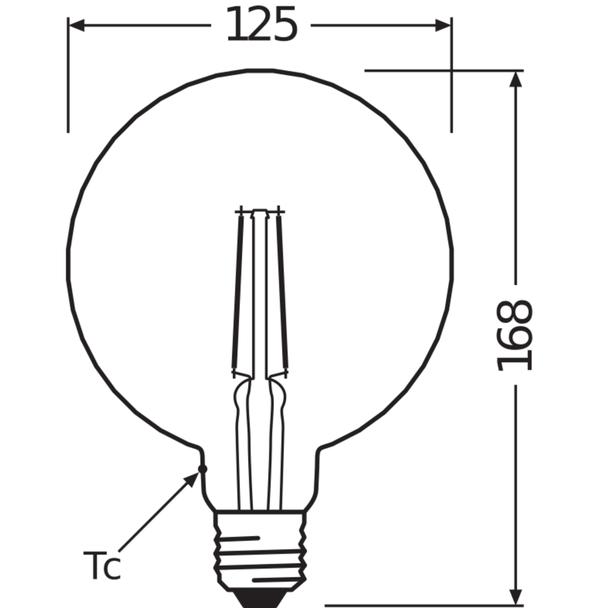 Lampa LED Vintage 1906 CL PINECONE Filament szkło przezroczyste GOLD 40 non-dim 4,5W 825 E27