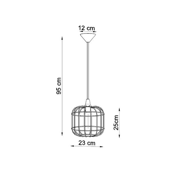 Sollux Lampa wisząca CELTA czarna SL.0296