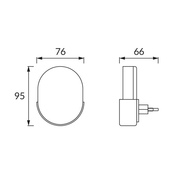 Lampka wtykowa LED BEZA LED 1W L