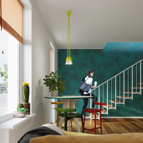 Sollux Lampa wisząca DIEGO 1 żółta SL.0578