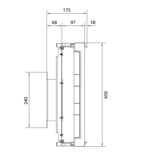 univers N 450x250mm podzespół dla wyłącznika mocy H3+ P250 +FI +napęd silnikowy