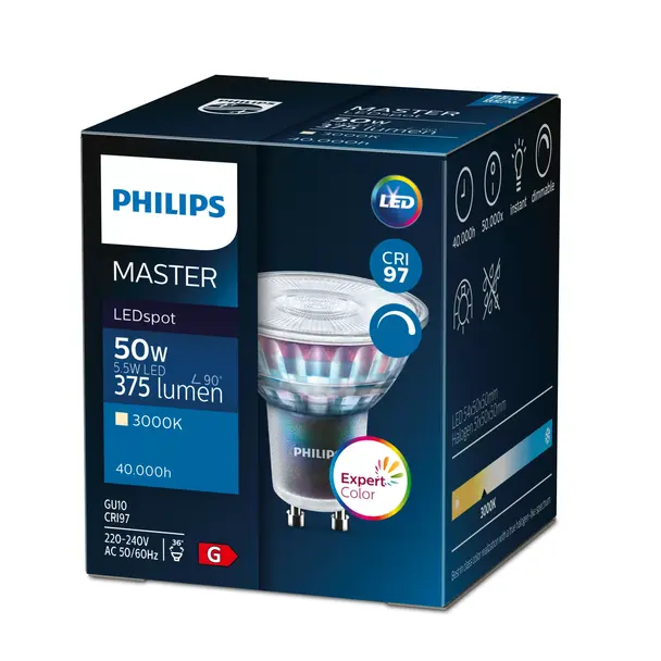 Żarówka LED ściemnialna 10,8W=50W 600lm 2700K barwa ciepła ExpertColor 10,8-50W 927 AR111 40D 5 lat