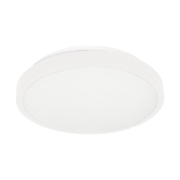 SELENE plafon, 2xE27 z mikrofalowym czujnikiem ruchu, 2x60W, klosz matowy - polistyren, IP54, biały