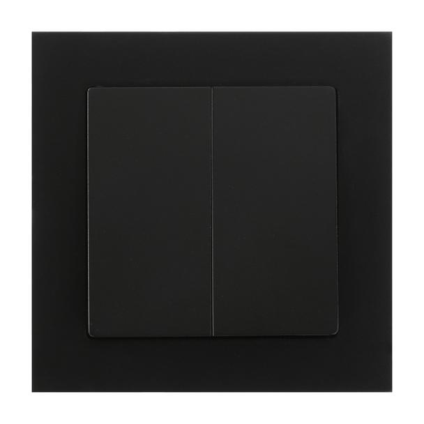 Łącznik podtynkowy świecznikowy Malta, 10A, 250V, WP-2M, czarny mat