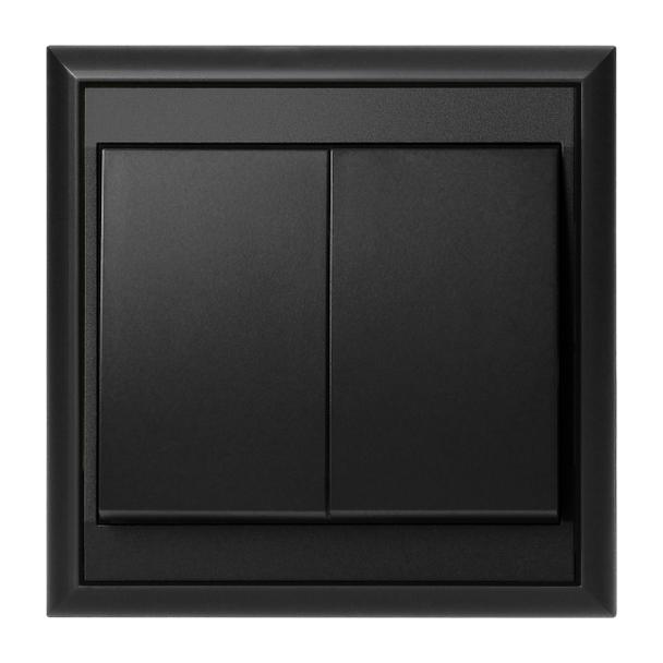 Łącznik podtynkowy świecznikowy Luna, 10A, 250V, WP-2L, czarny