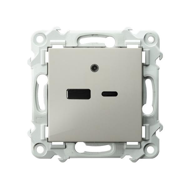 SZAFIR Ładowarka USB A+C - kolor kaszmirowy beż