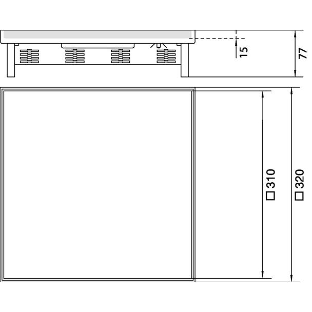 tehalit.VE-EE Pokrywa pełna do bazy IP54 5kN Q16 320x320 15mm stal nierdzewna