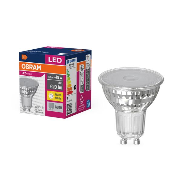 Lampa LED VALUE non-dim PAR16 80 120° 6,9W 830 GU10