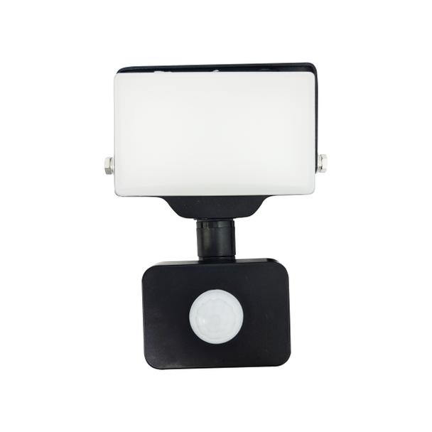 PORTO S LED 10W naświetlacz z PIR, 800lm, IP44, 4000K, aluminium + poliwęglan