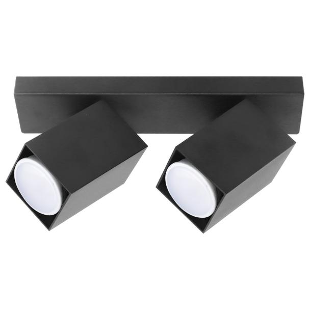 KUBAR SP 2, oprawa ścienno-sufitowa, GU10 max. 2x35W, IP20, czarna