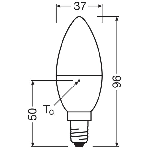 BASE CL B40 4,9W 827 230V FR E14 FS4 LEDVANCE