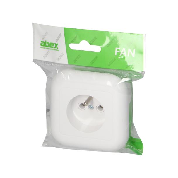Gniazdo pojedyncze podtynkowe 2p+Z 16A, 250V, FAN, biały
